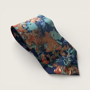 Vintage Valentino Pietro Pure Silk Tie Abstract Floral Multicolor Italy